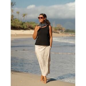 Ripskirt Hawaii Aloha Sand Long Length 4 Wrap Skirt Midi Neutral Lightweight XL